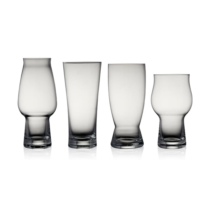Lyngby Glass ølglass sett 4 deler, Krystall Lyngby Glas