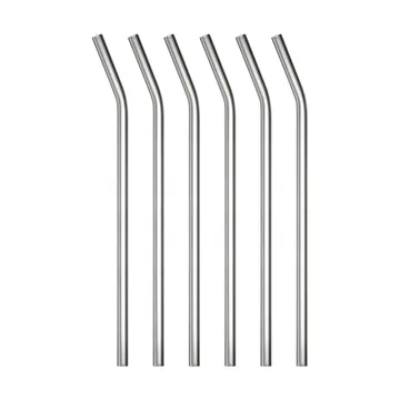 Lyngby Glass sugerør 21,5 cm 6-pakning - Klar - Lyngby Glas
