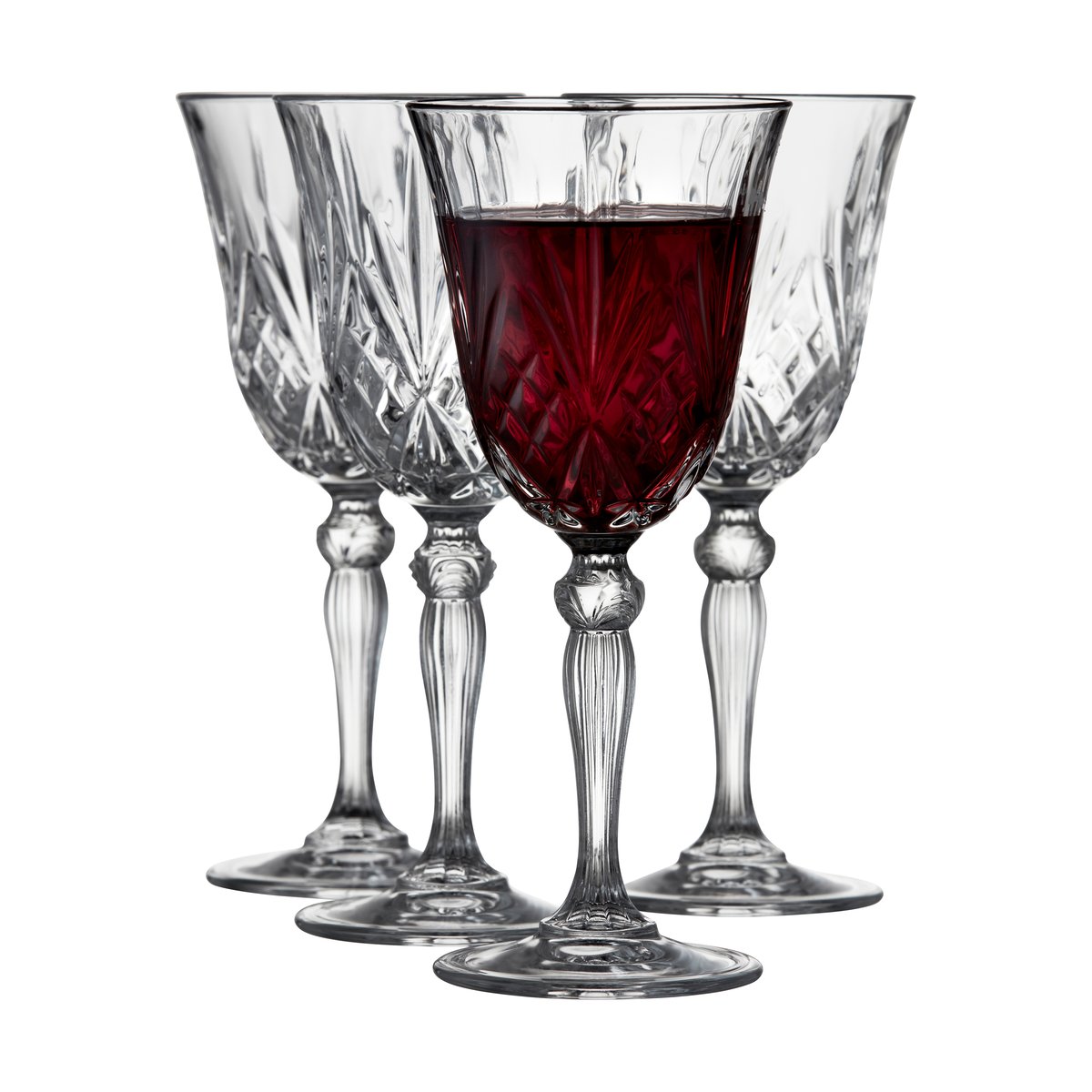 Melodia rødvinsglass 27 cl 4-pakning Krystall