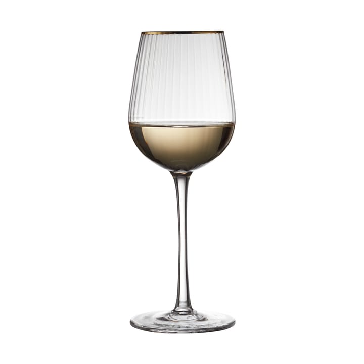 Palermo Gold hvitvinsglass 30 cl 4-pakning, Klar-gull Lyngby Glas