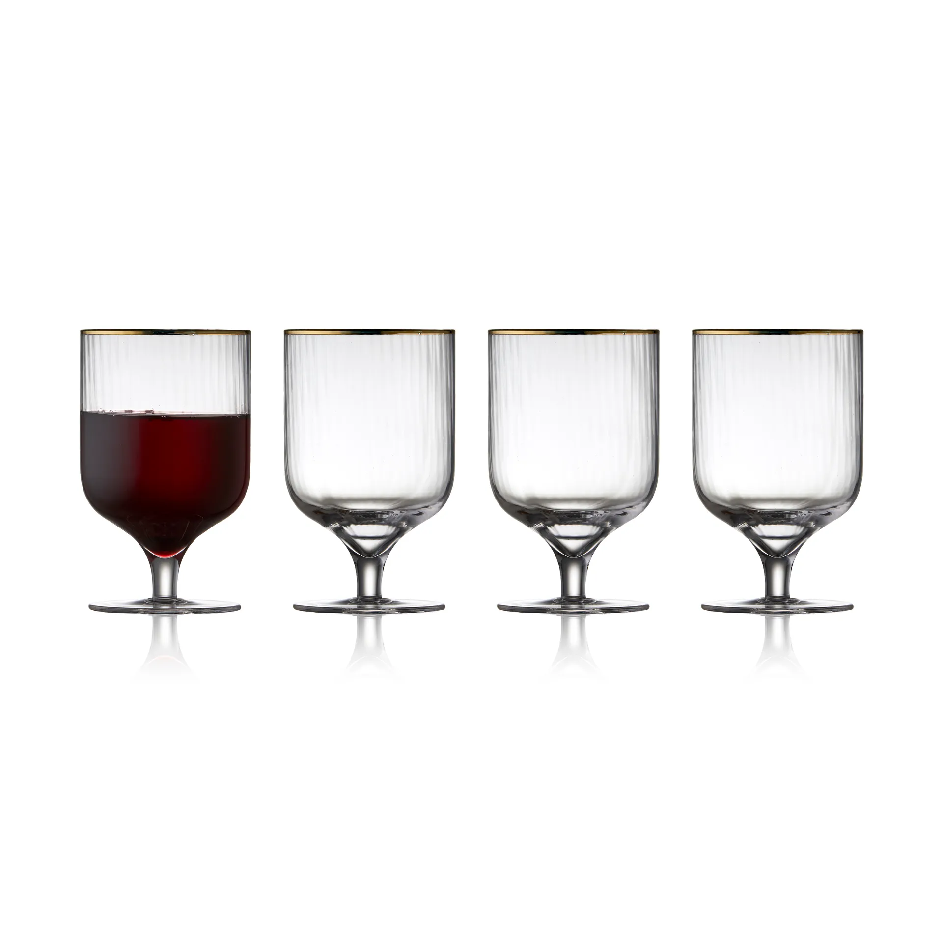 Palermo Gold vinglass 30 cl 4-pakning, Klar-gull Lyngby Glas