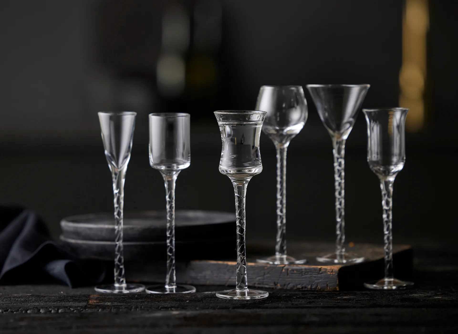 Rom snapsglass 2,5–5 cl 6 deler, Klar Lyngby Glas