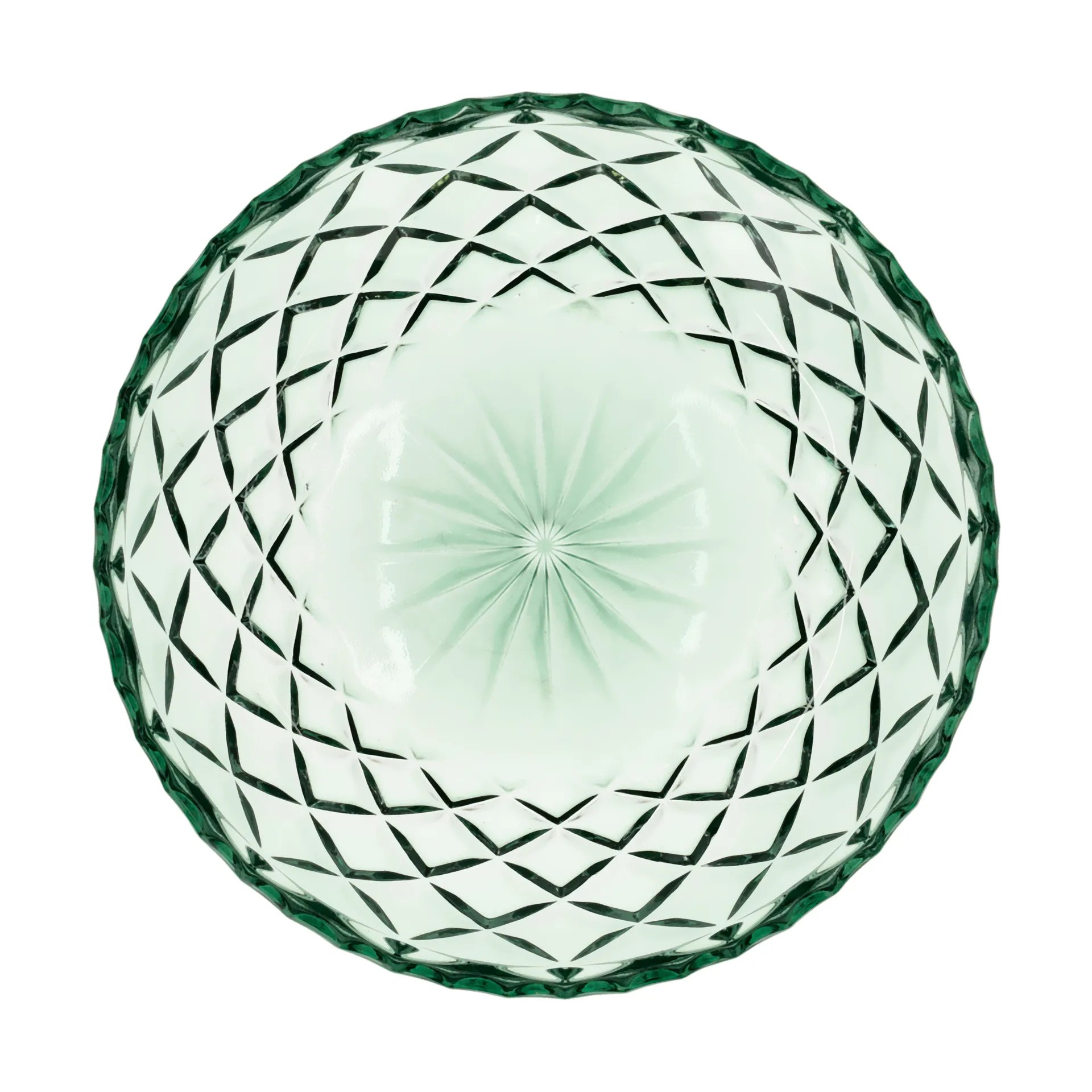 Sorrento asjett Ø 16 cm 4-pakning, Grønn Lyngby Glas