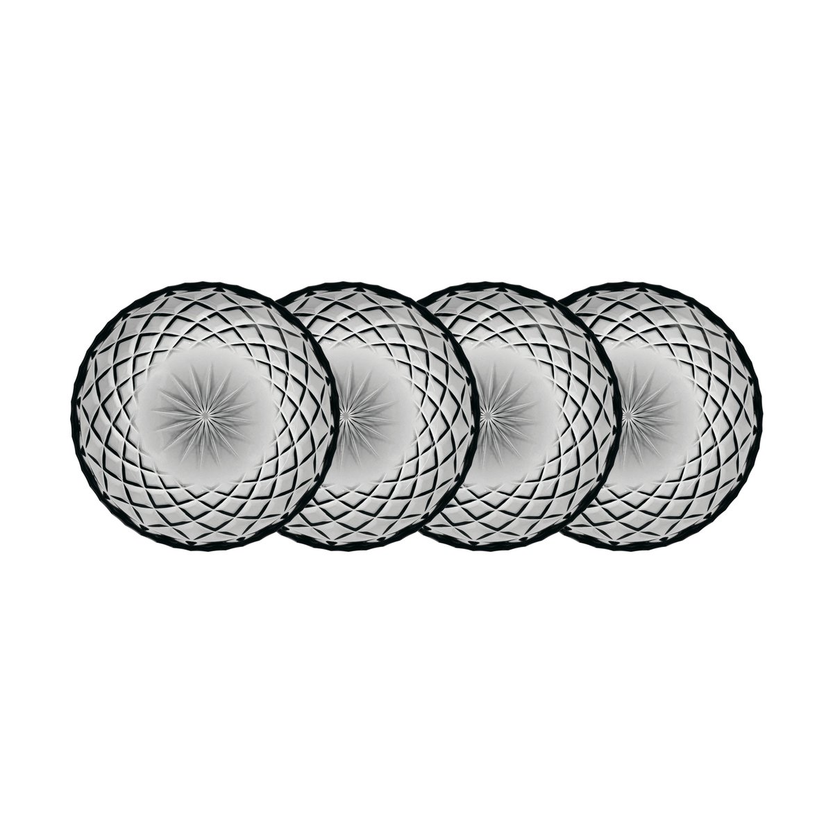 Lyngby Glas Sorrento asjett Ø 16 cm 4-pakning Smoke