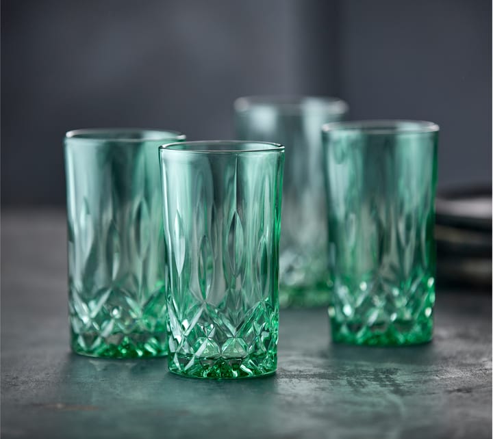 Sorrento highball glass 38 cl 4-pakning, Green Lyngby Glas