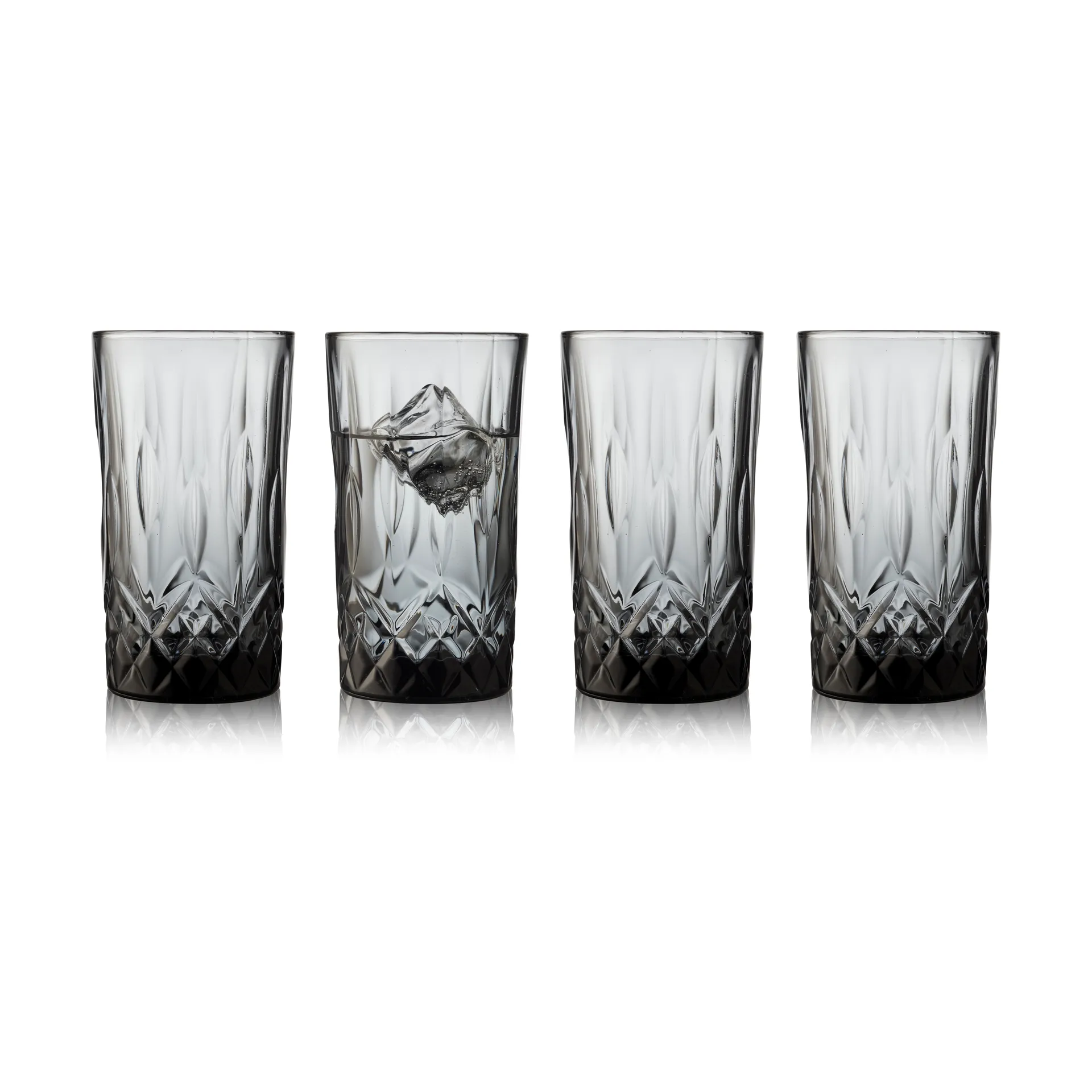 Sorrento highball glass 38 cl 4-pakning, Smoke Lyngby Glas