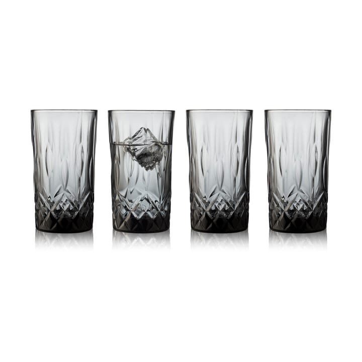 Sorrento highball glass 38 cl 4-pakning - Smoke - Lyngby Glas