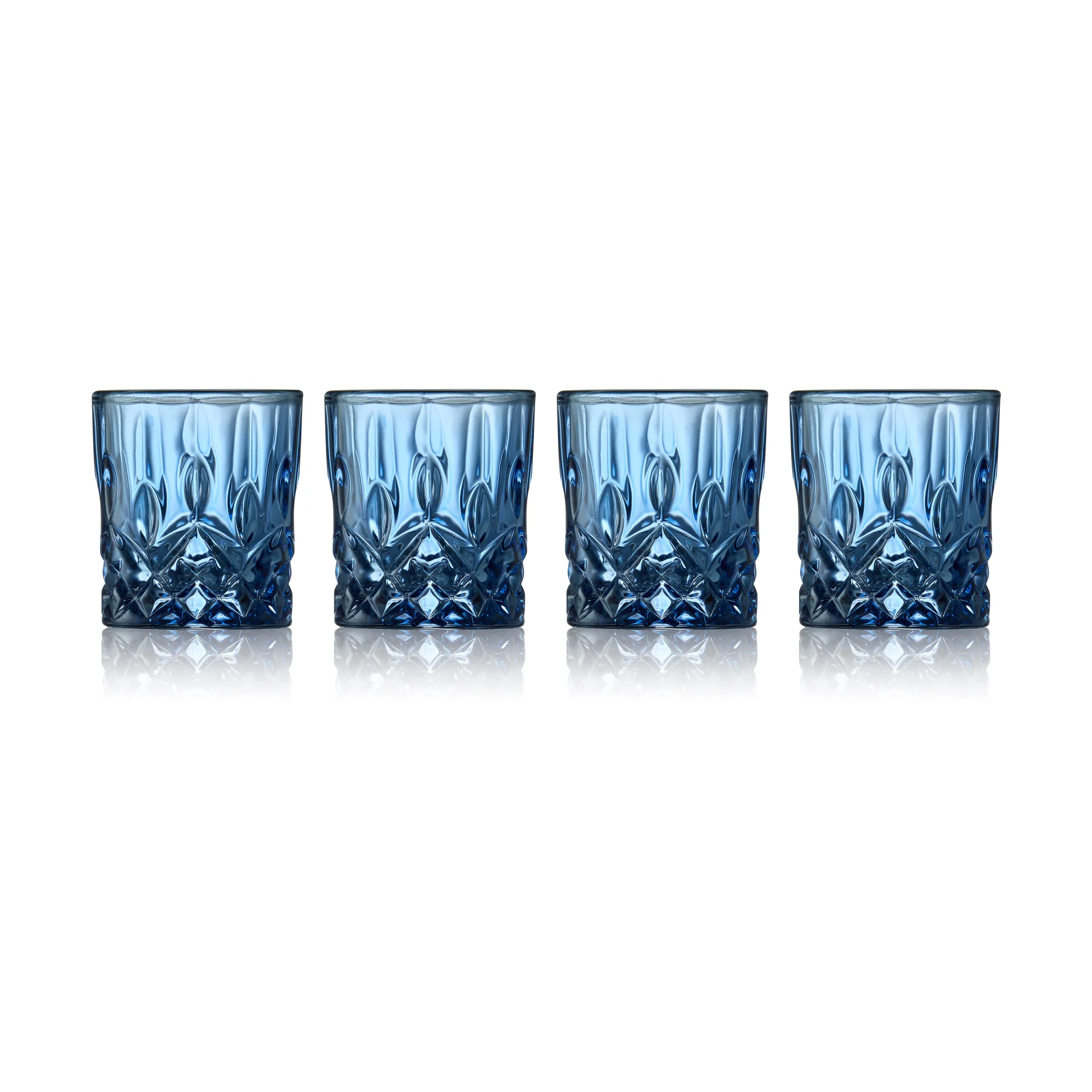 Sorrento shotglass 4 cl 4-pack, Blå Lyngby Glas