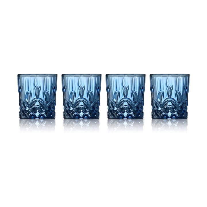 Sorrento shotglass 4 cl 4-pack - Blå - Lyngby Glas