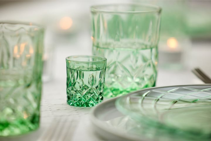 Sorrento shotglass 4 cl 4-pack, Grønn Lyngby Glas