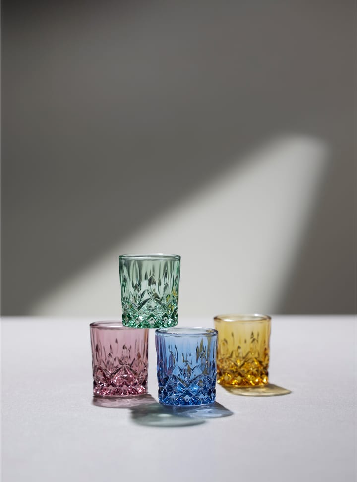 Sorrento shotglass 4 cl 4-pack, Grønn Lyngby Glas