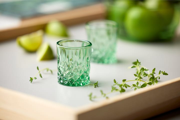 Sorrento shotglass 4 cl 4-pack, Grønn Lyngby Glas