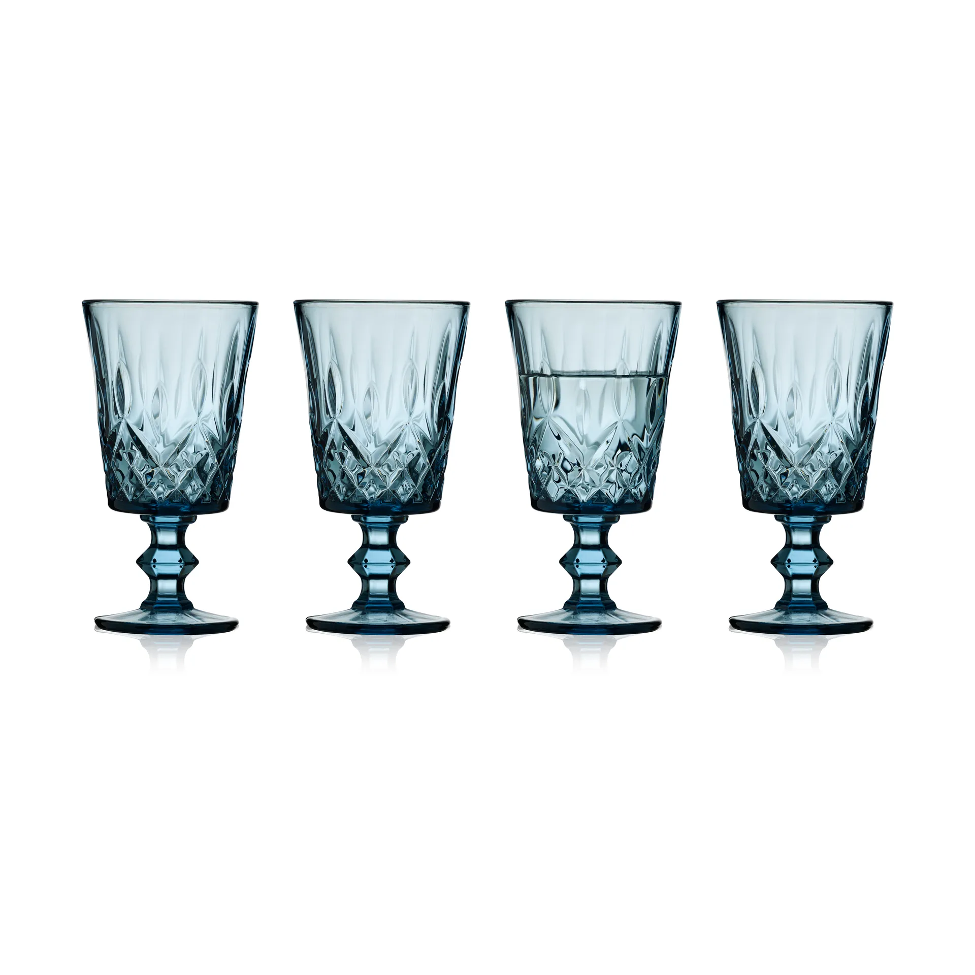 Sorrento vinglass 29 cl 4-pack, Blå Lyngby Glas