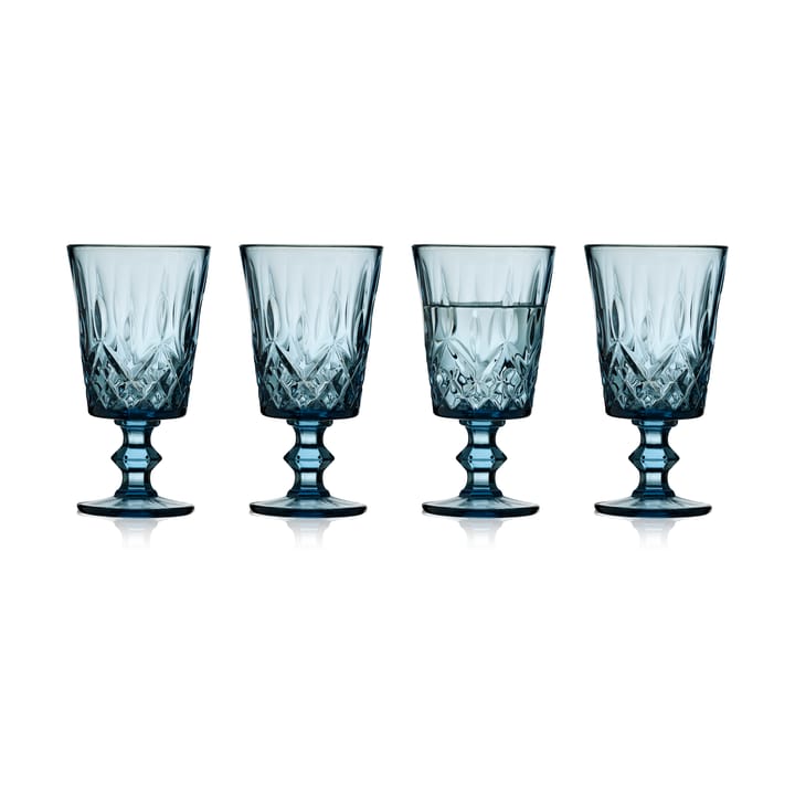 Sorrento vinglass 29 cl 4-pack, Blå Lyngby Glas