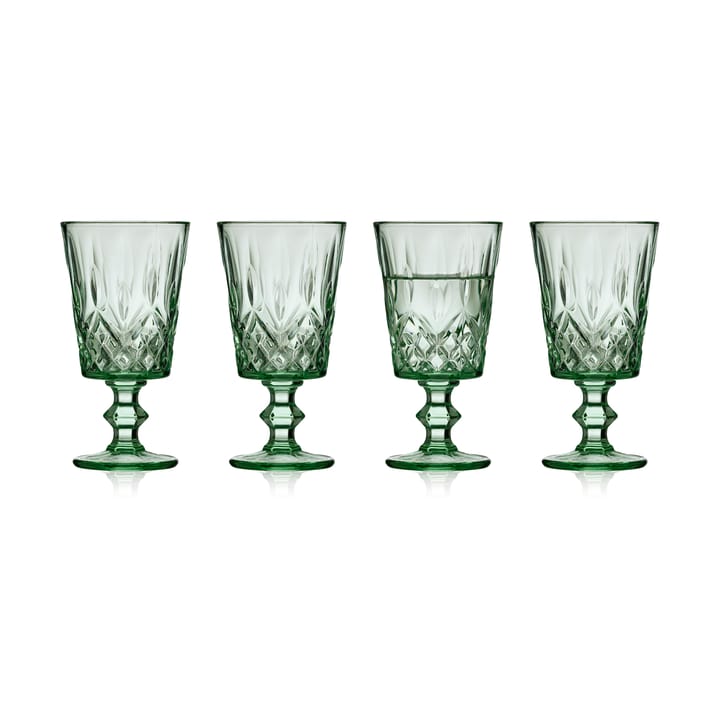 Sorrento vinglass 29 cl 4-pack - Grønn - Lyngby Glas