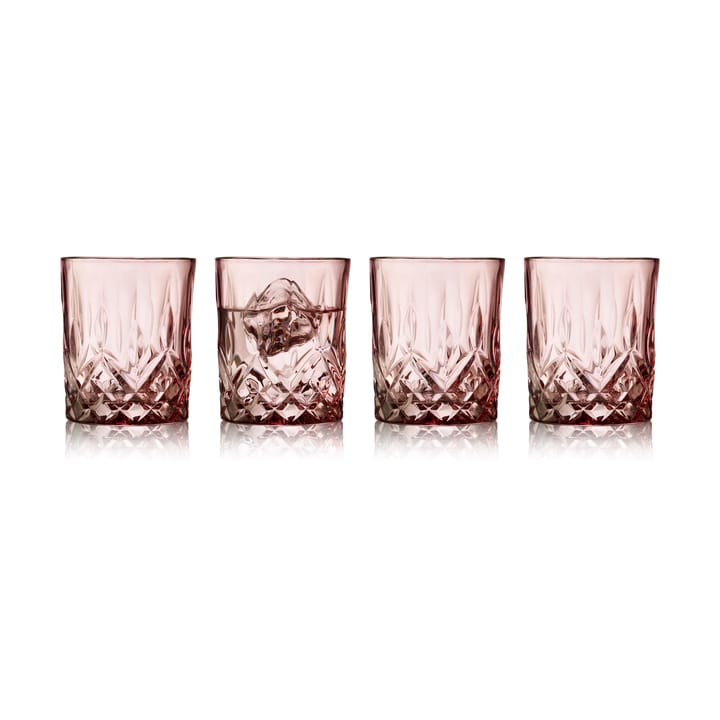 Sorrento whiskyglass 32 cl 4-pakning, Pink Lyngby Glas