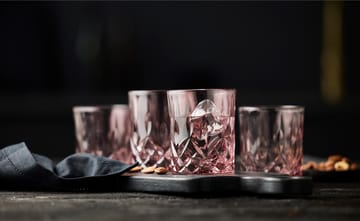 Sorrento whiskyglass 32 cl 4-pakning - Pink - Lyngby Glas