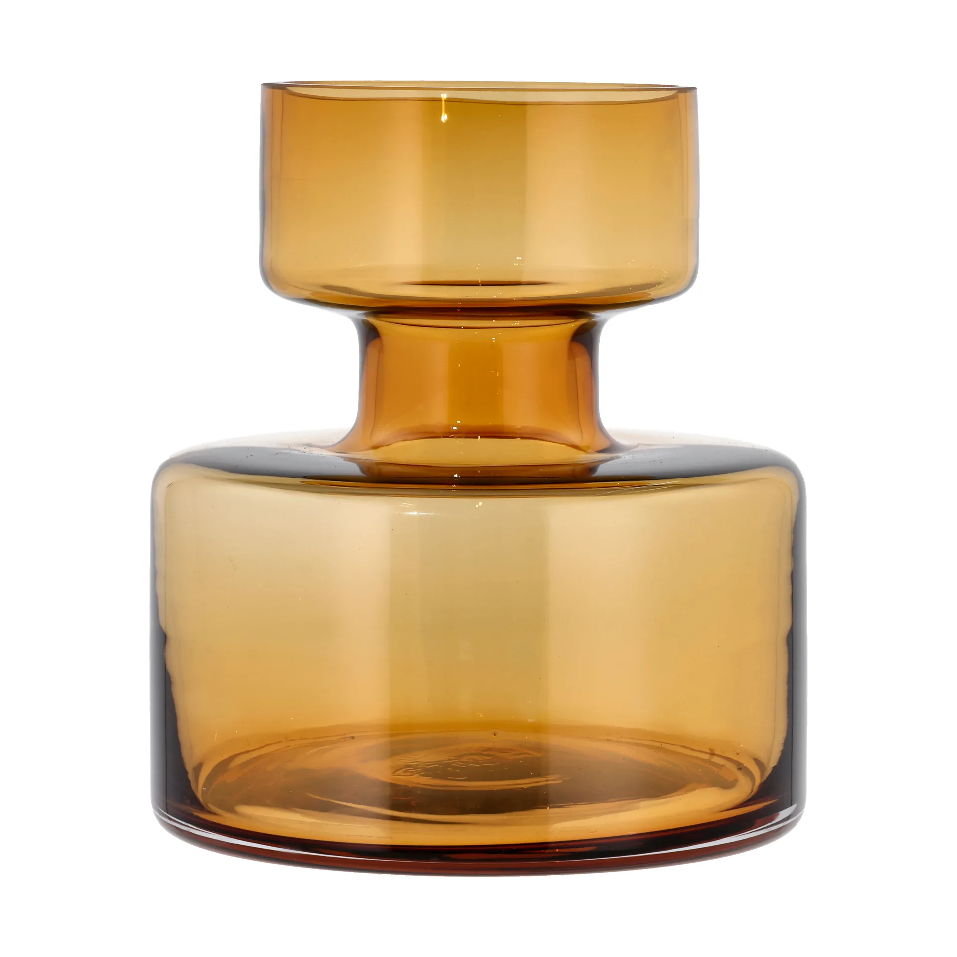Tubular glassvase 20 cm, Amber Lyngby Glas