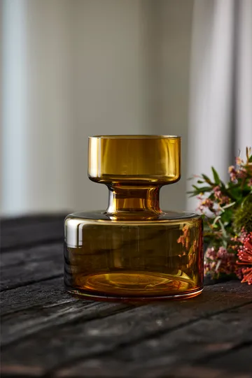Tubular glassvase 20 cm - Amber - Lyngby Glas