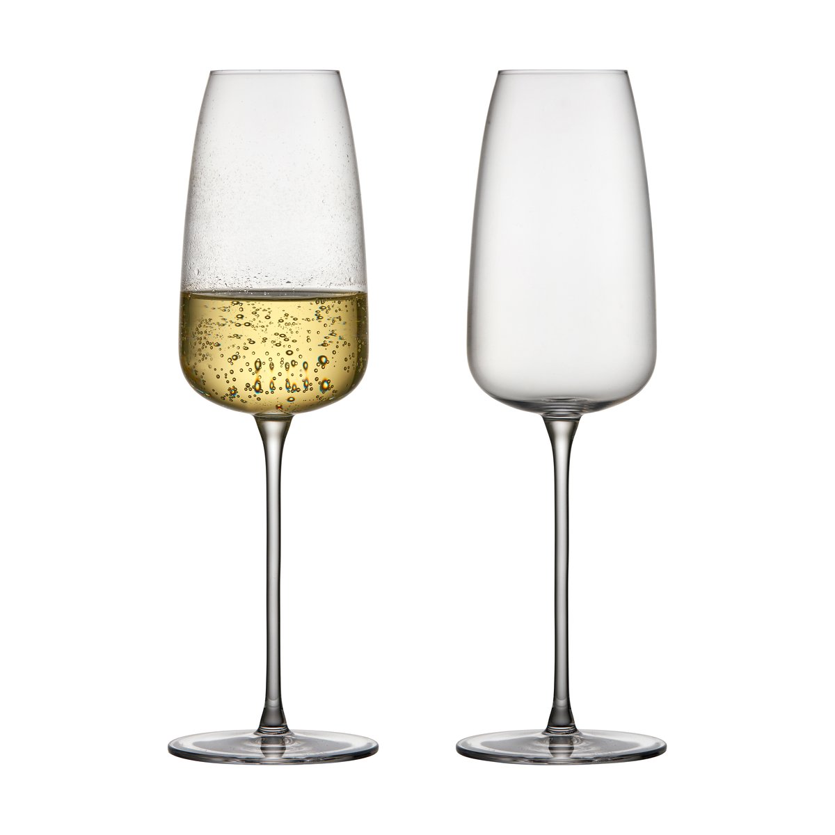 Lyngby Glas Veneto champagneglass 36 cl 2-pakning Clear