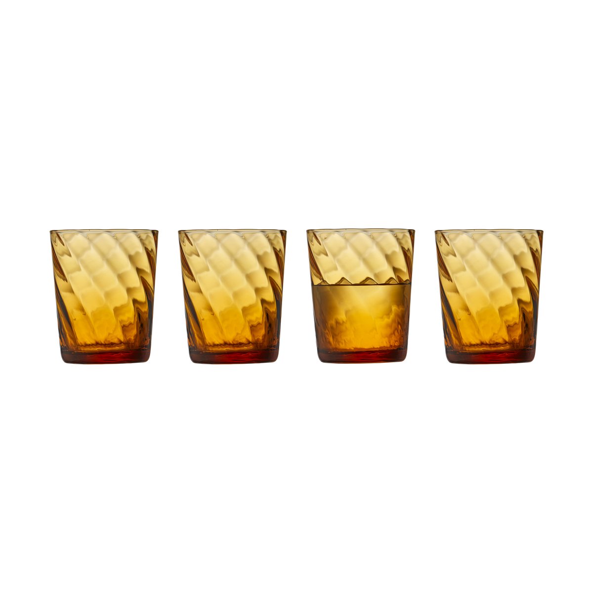 Lyngby Glas Vienna vannglass 30 cl 4-pakning Amber