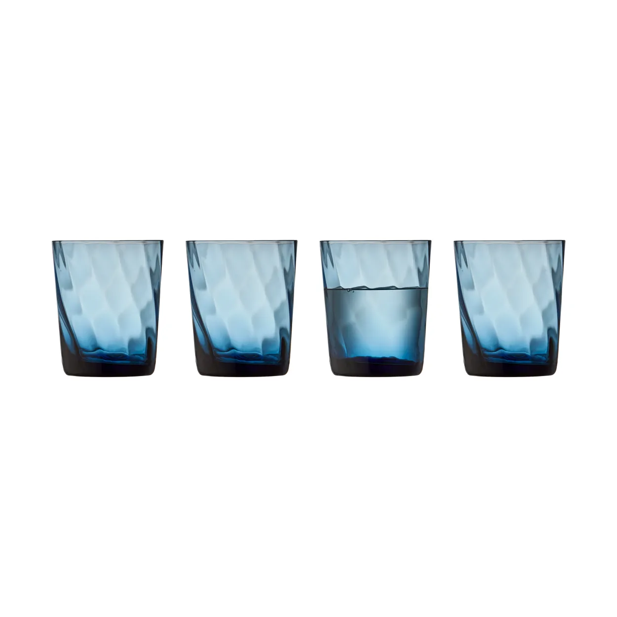 Lyngby Glas Vienna vannglass 30 cl 4-pakning Blue