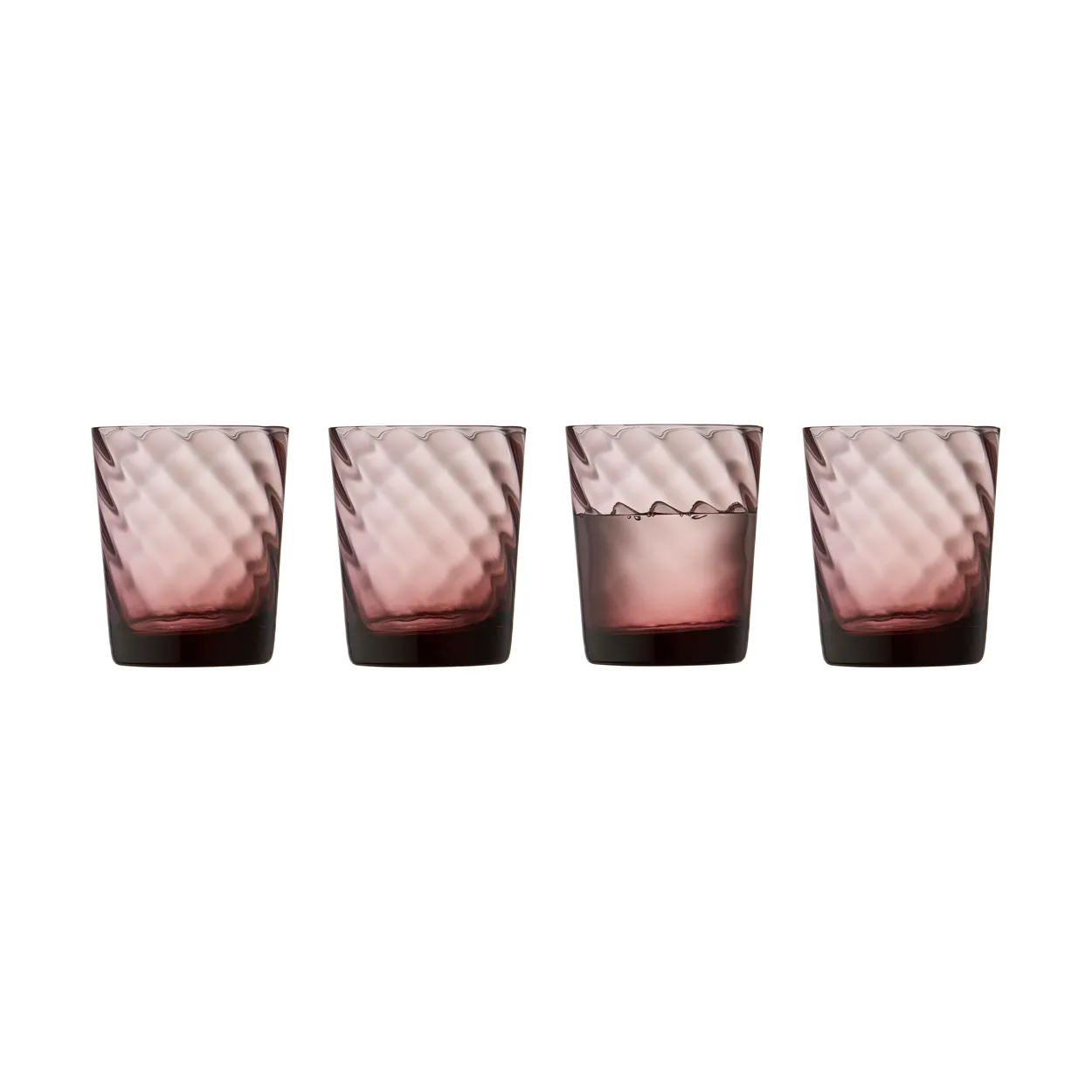 Lyngby Glas Vienna vannglass 30 cl 4-pakning Pink