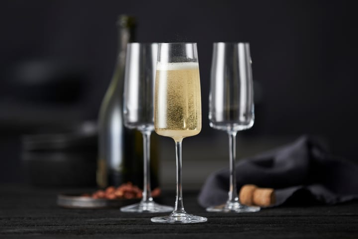 Zero champagneglass 30 cl 4-pakning, Krystall Lyngby Glas