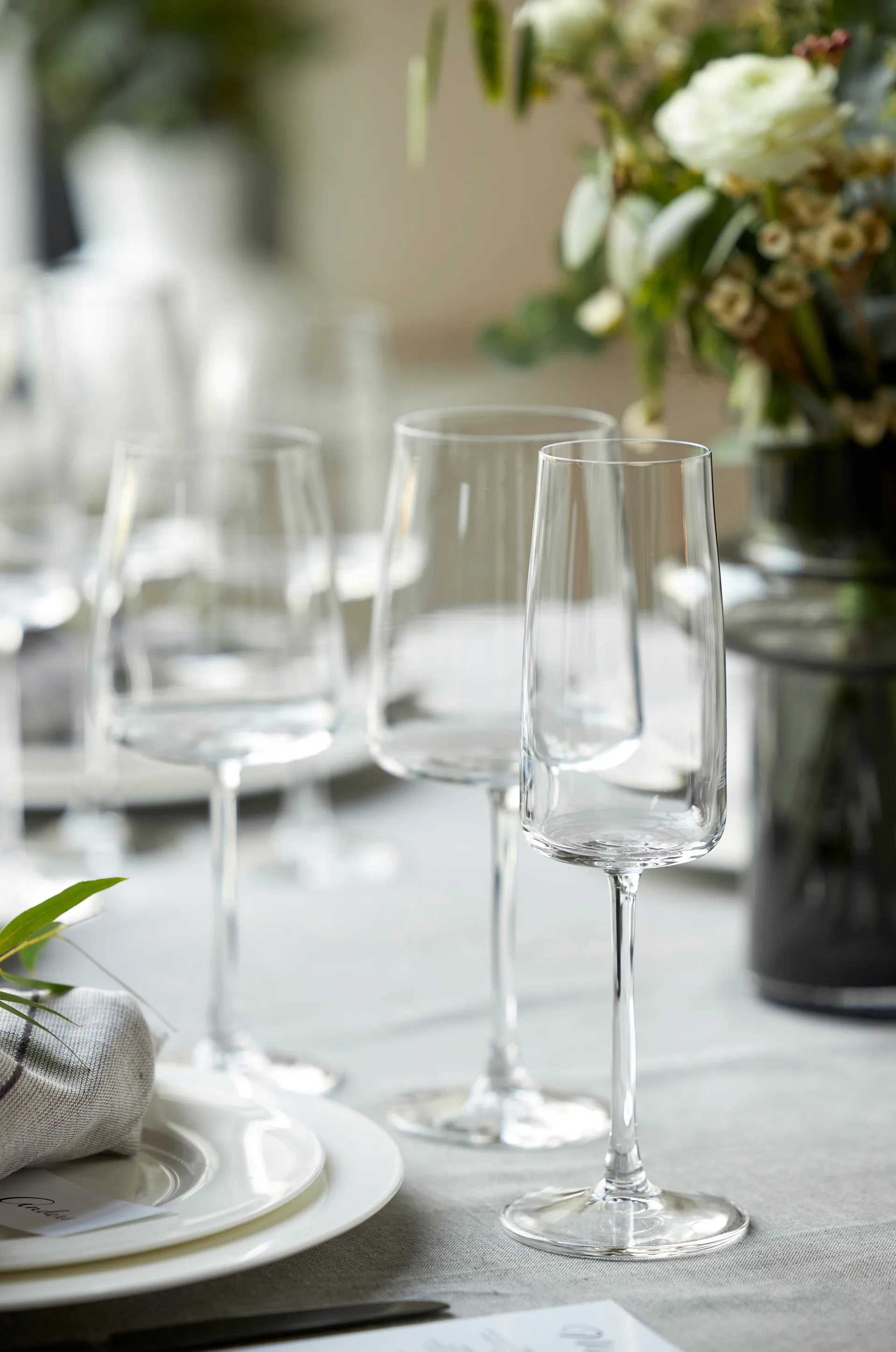 Zero champagneglass 30 cl 4-pakning, Krystall Lyngby Glas