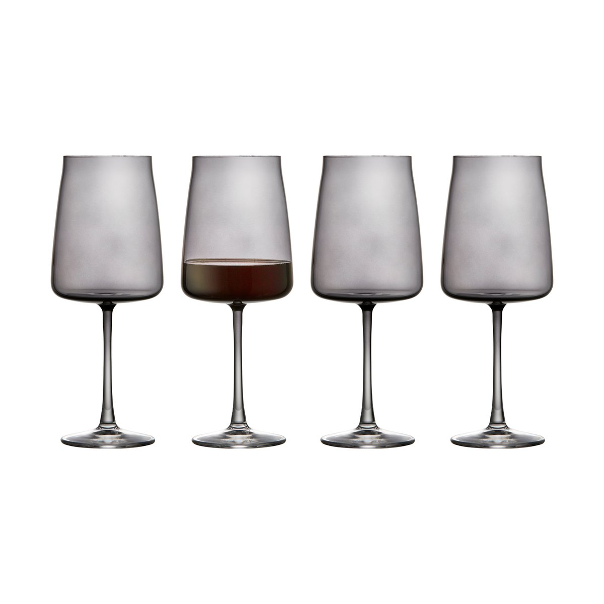Lyngby Glas Zero rødvinsglass 54 cl 4-pakning Smoke
