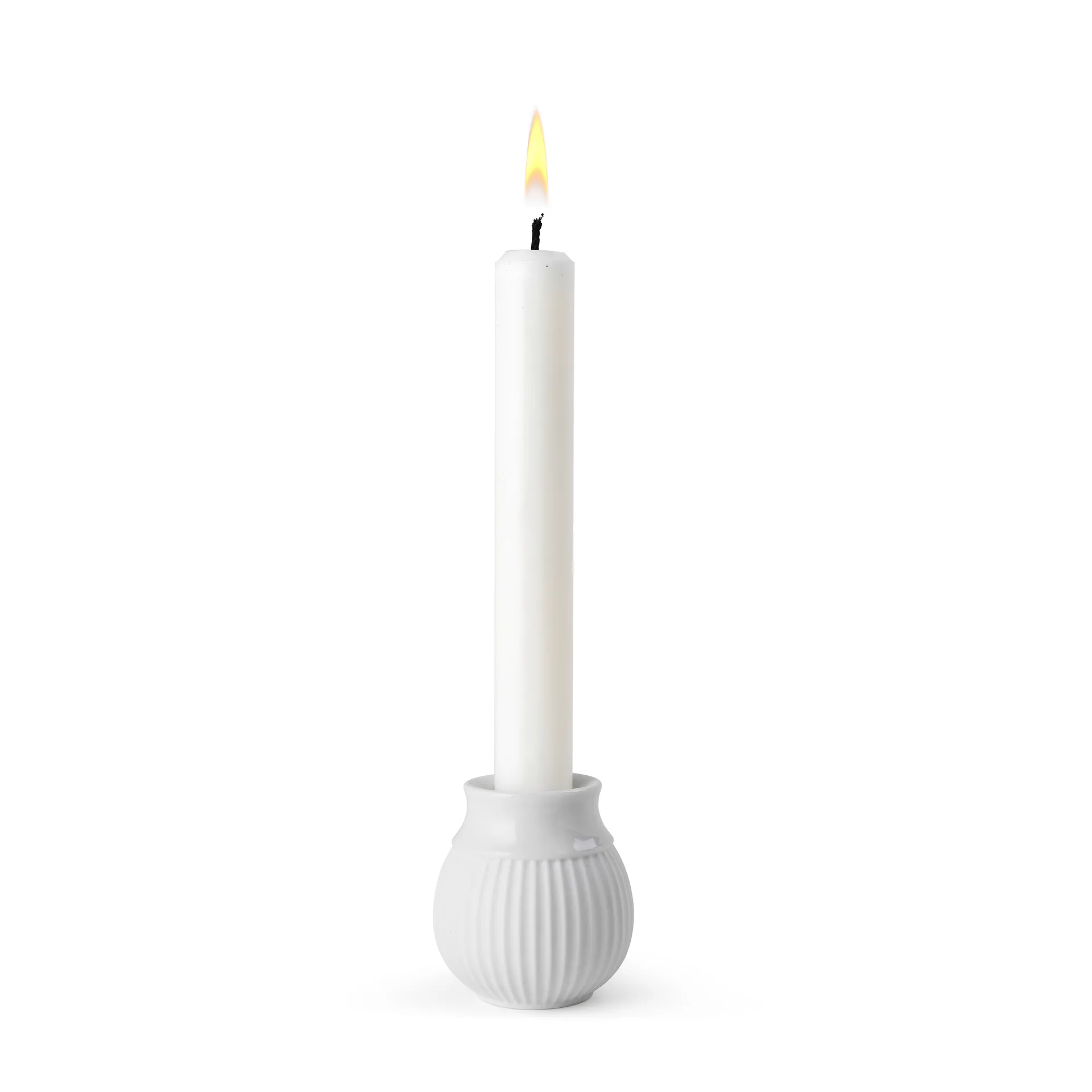 Curve lysestake 7 cm, Hvit Lyngby Porcelæn
