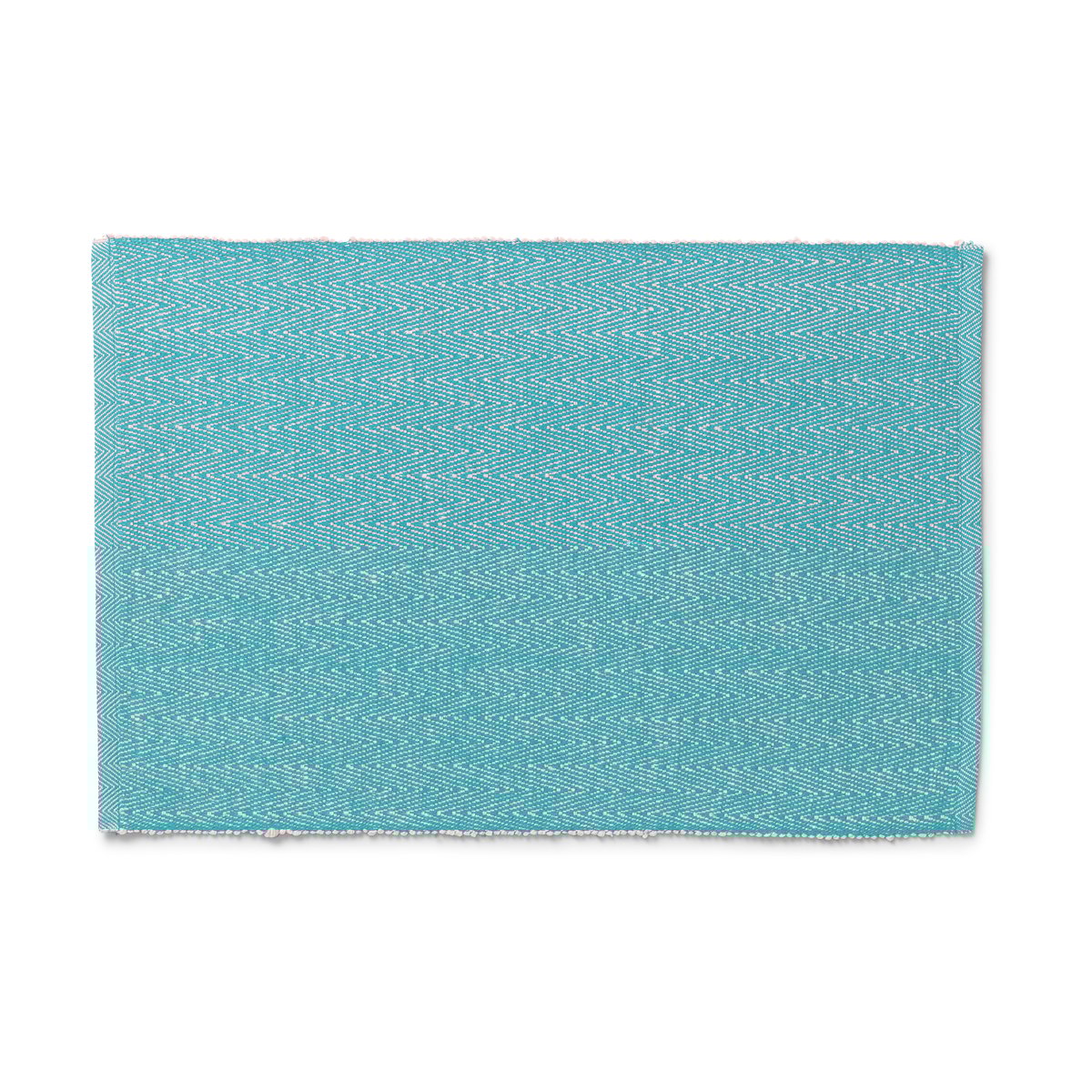 Lyngby Porcelæn Herringbone bordbrikke 30x43 cm Turkis