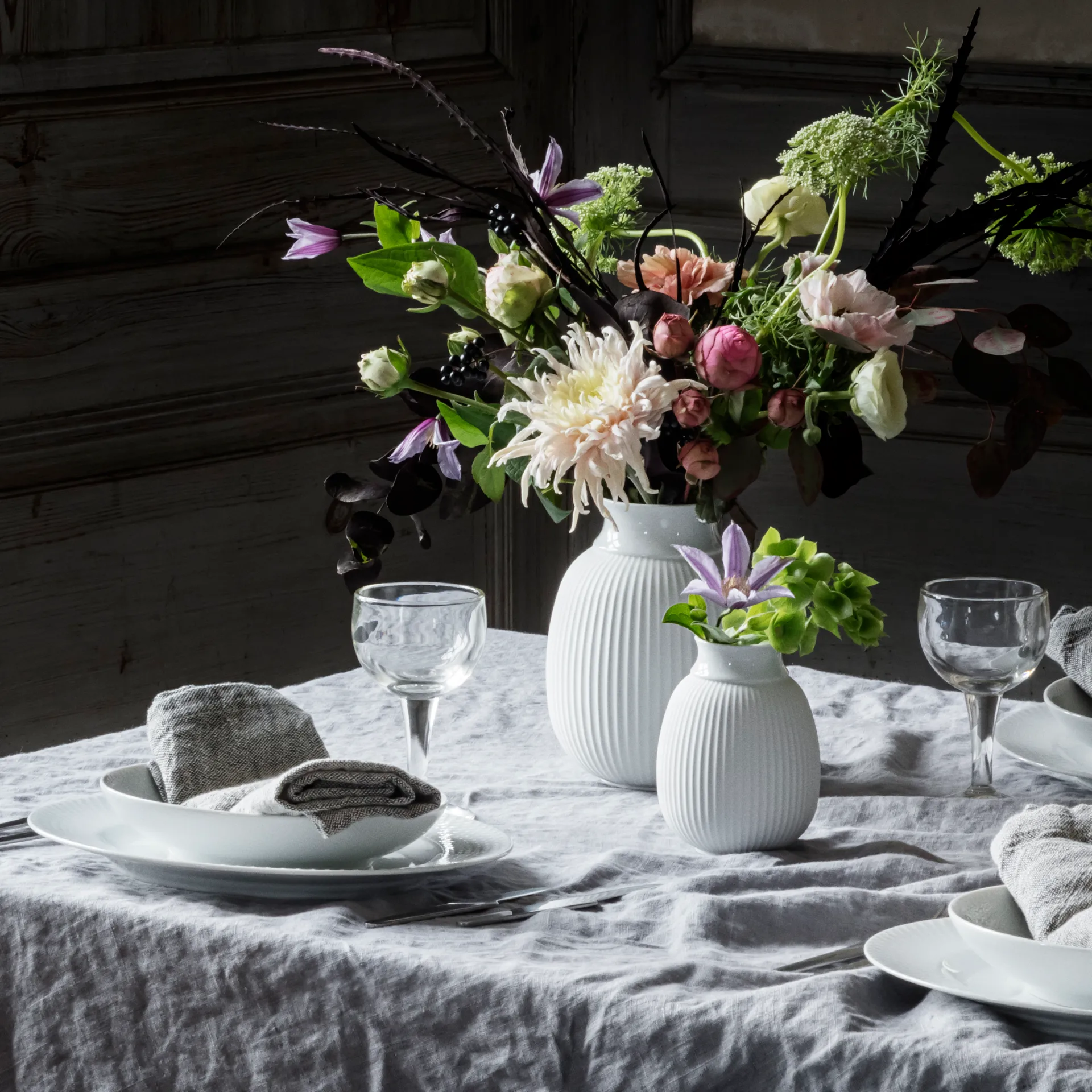 Lyngby Curve vase 12 cm, Hvit Lyngby Porcelæn