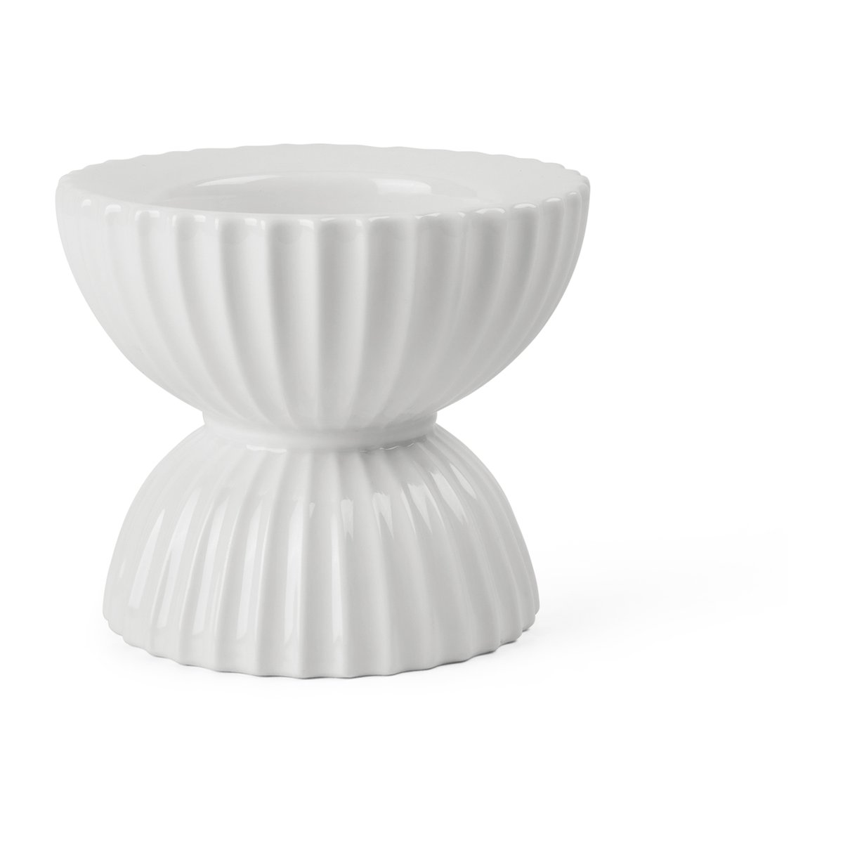 Lyngby Porcelæn Lyngby Tura kubbelysestake Ø 11,5 cm Hvit
