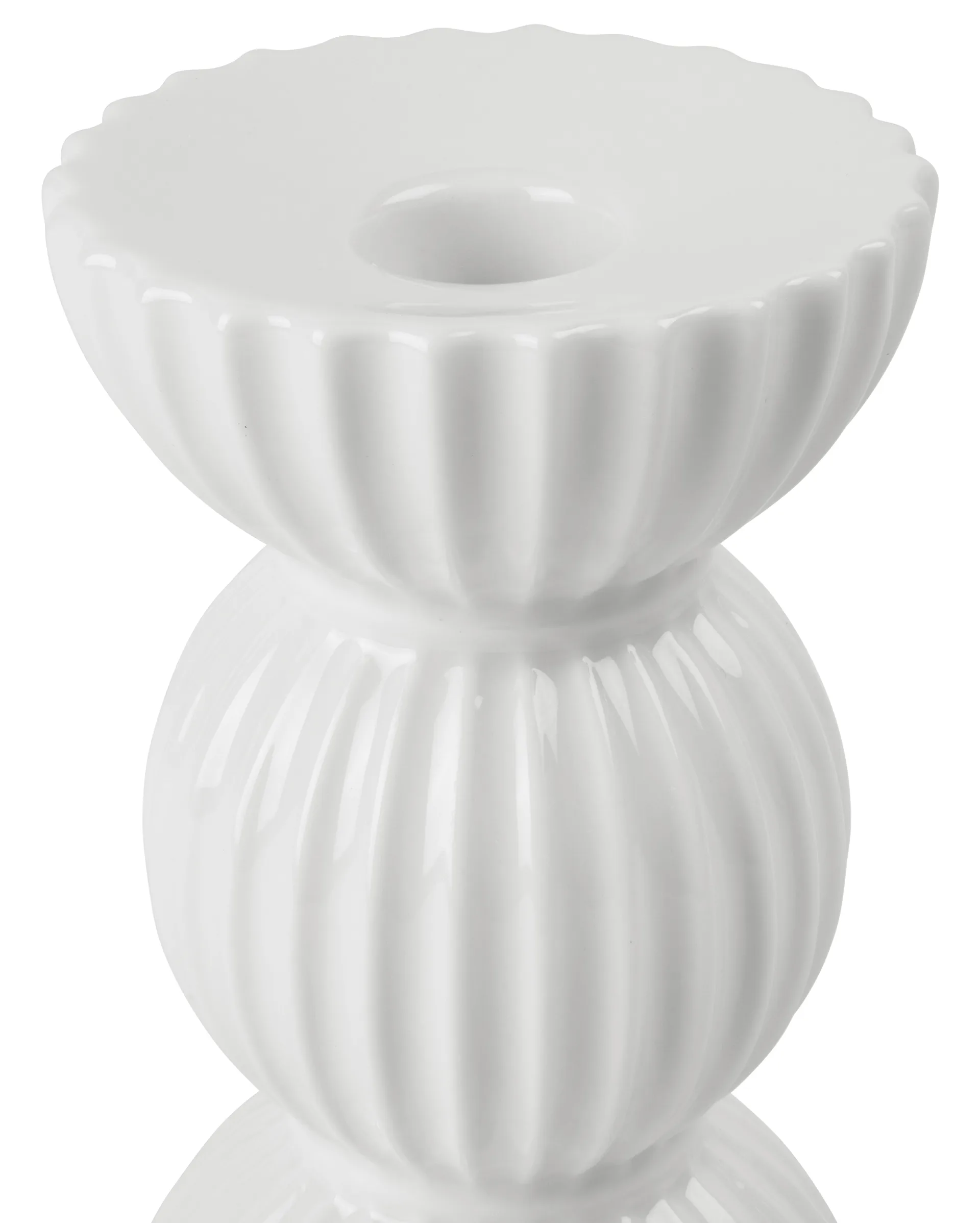 Lyngby Tura lysestake 14 cm, Hvit Lyngby Porcelæn