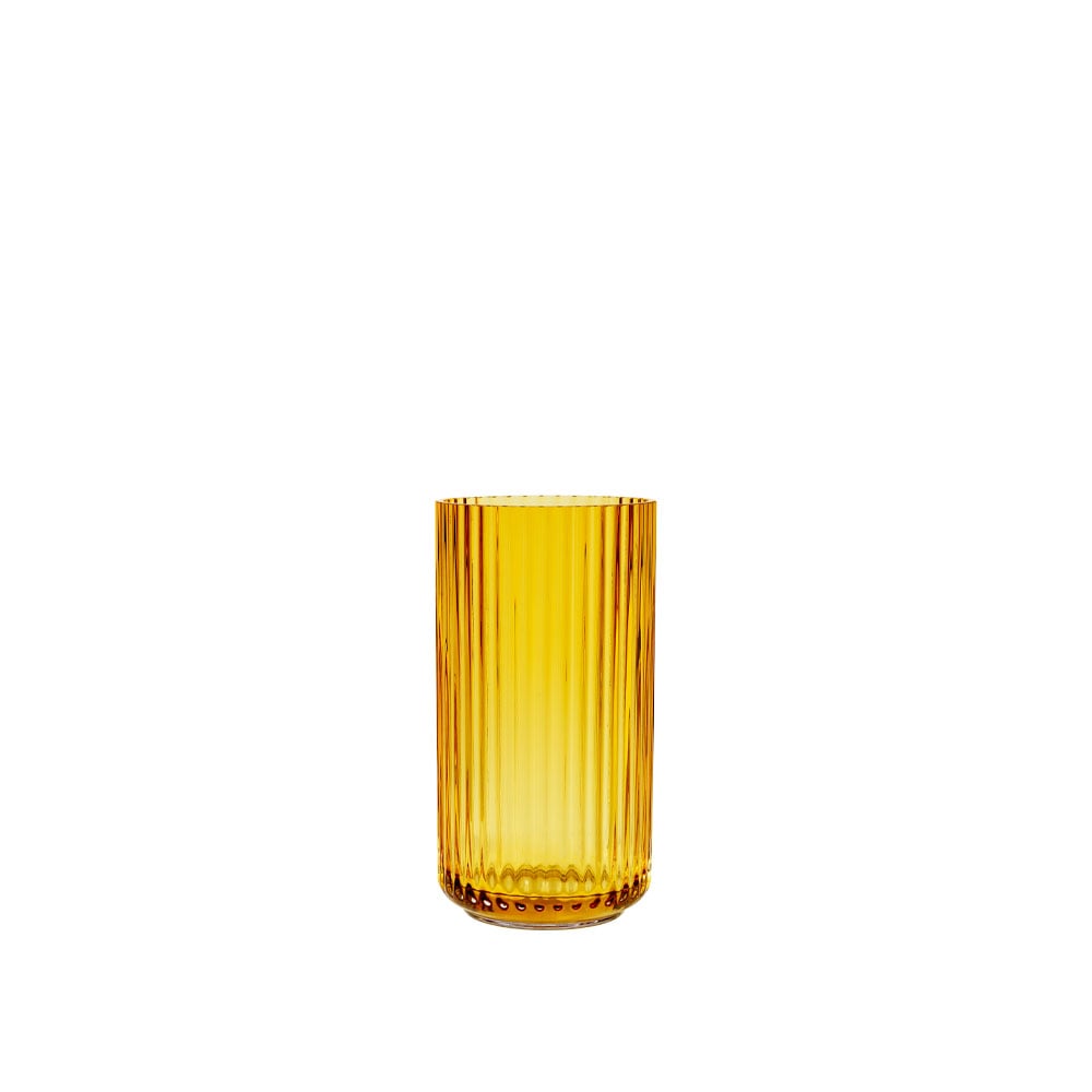 Lyngbyvasen 15 cm., glass - amber