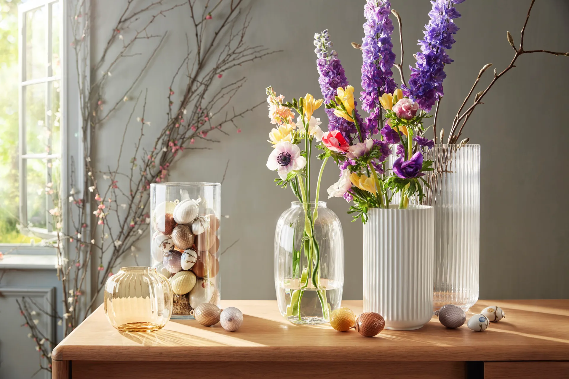 Lyngby vase glass klar, 38 cm Lyngby Porcelæn