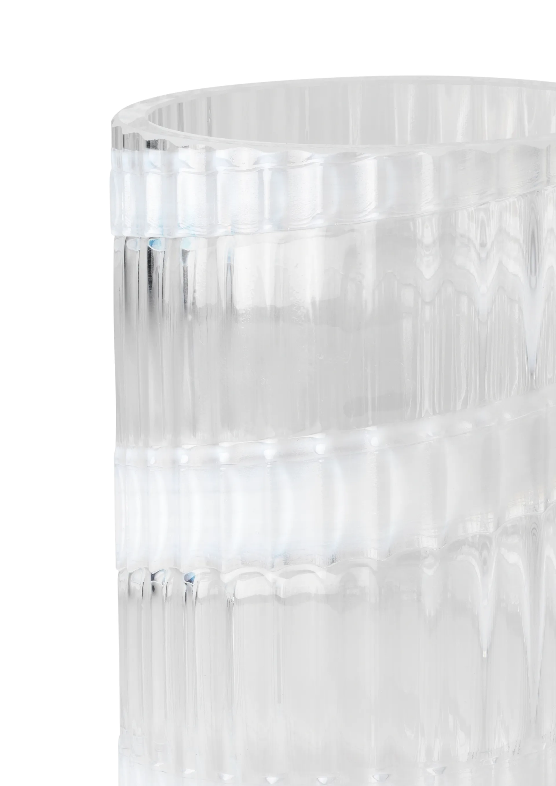 Lyngby Vase, White swirl, 15,5 cm Lyngby Porcelæn