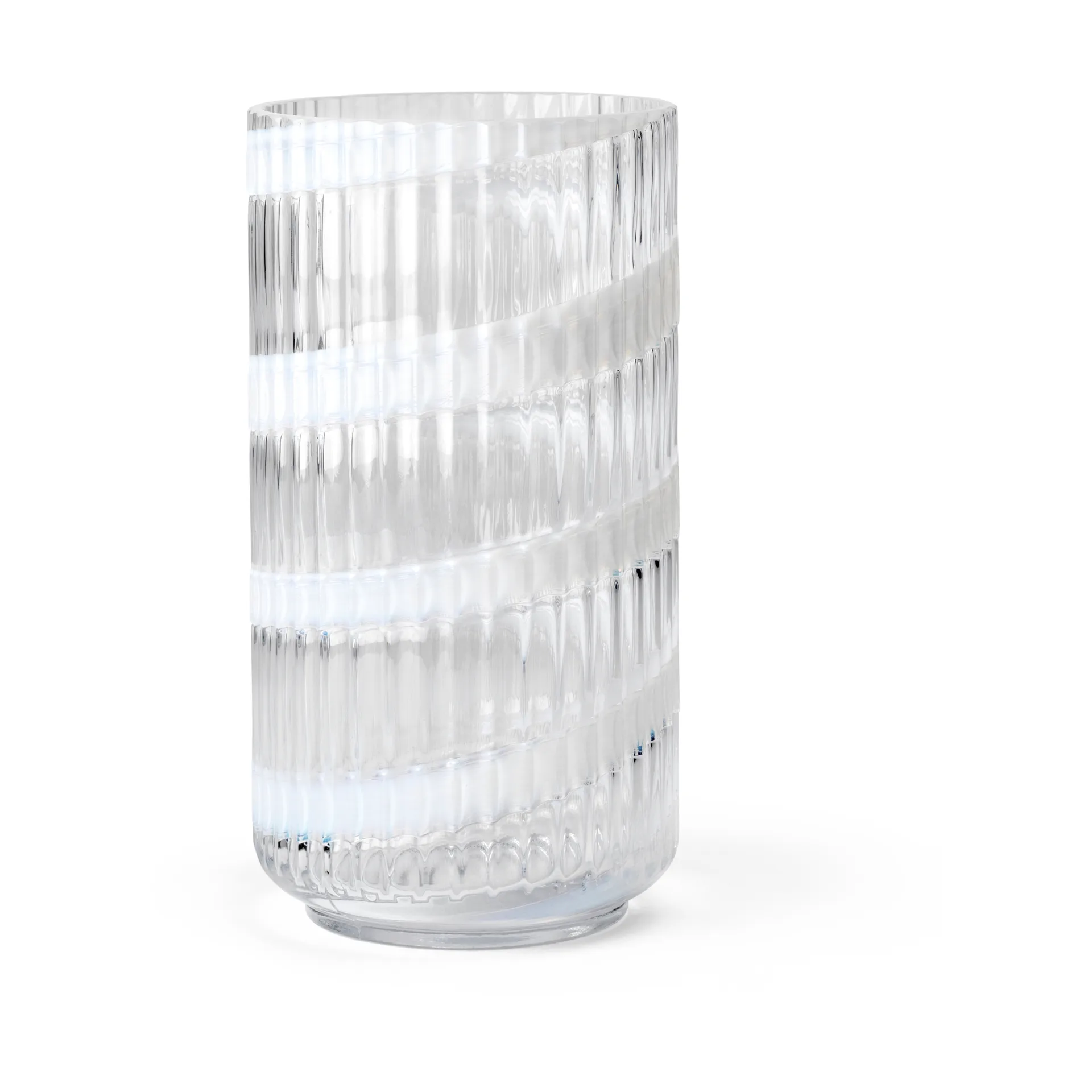 Lyngby Vase, White swirl, 20,5 cm Lyngby Porcelæn