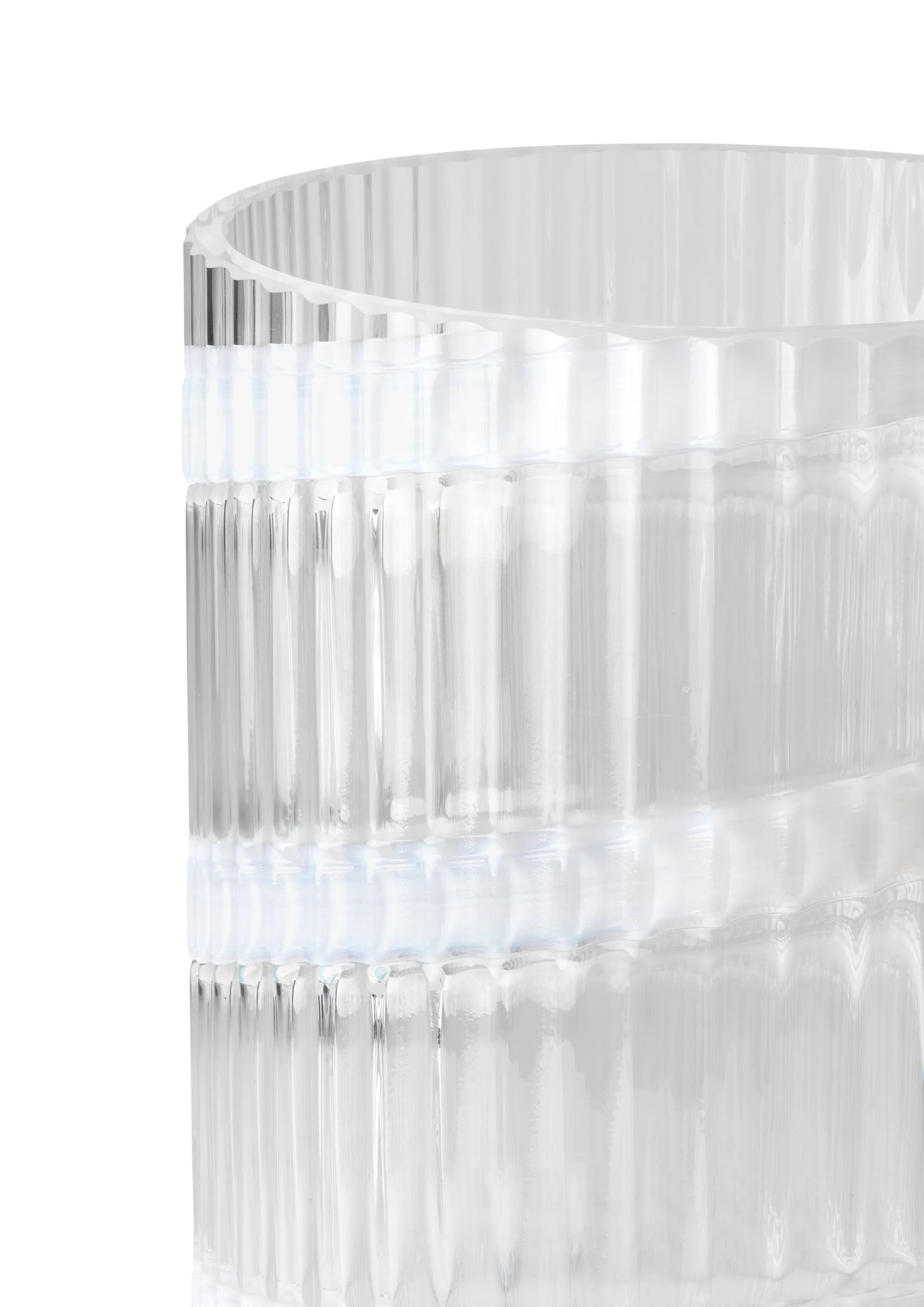 Lyngby Vase, White swirl, 25 cm Lyngby Porcelæn