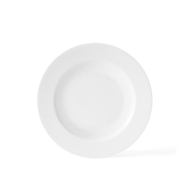 Rhombe dyp tallerken hvit, Ø 23 cm Lyngby Porcelæn