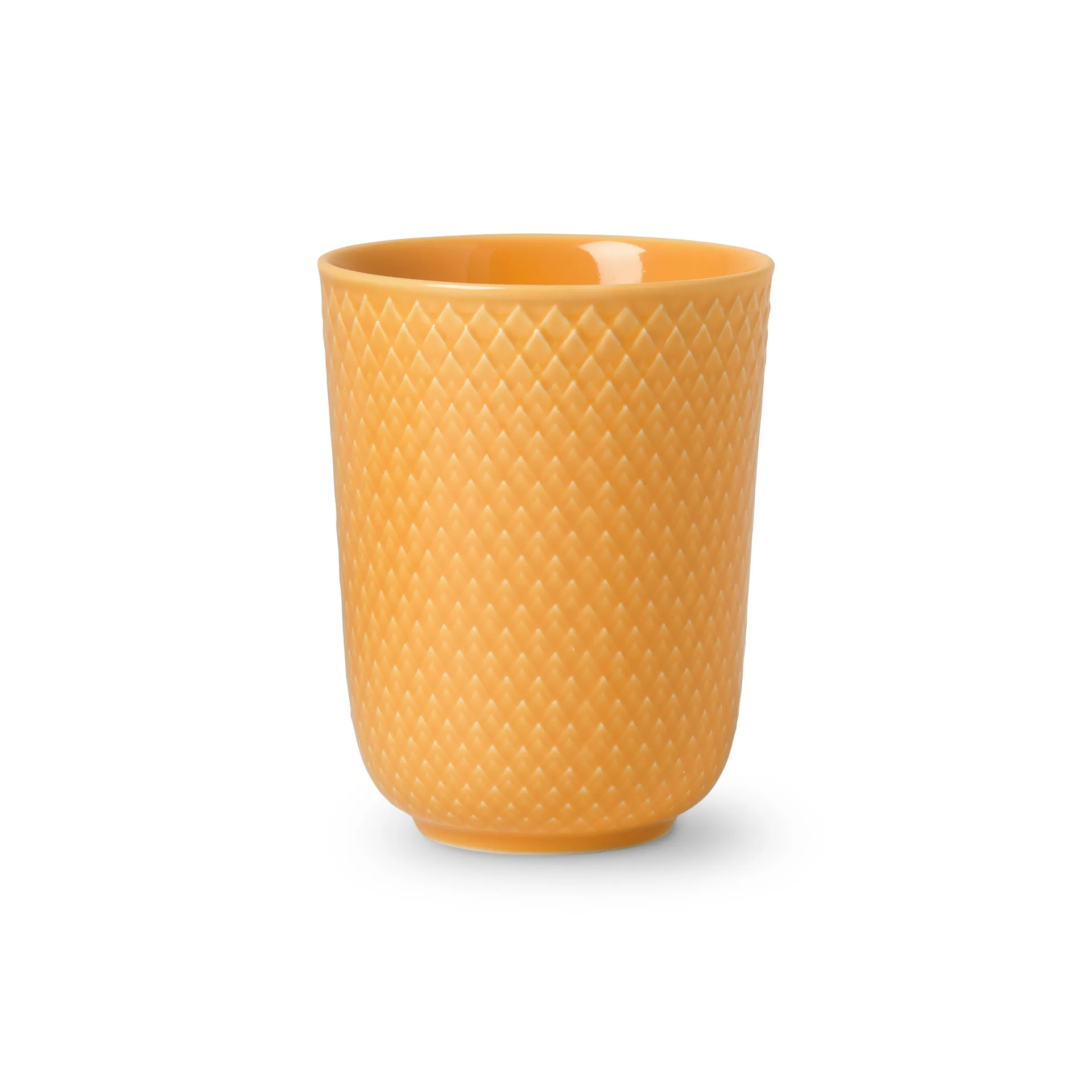 Rhombe kopp uten hank 33 cl, Gul Lyngby Porcelæn