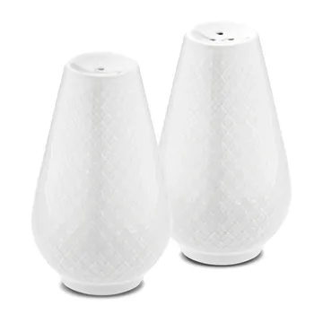 Rhombe salt & peppersett - Hvit - Lyngby Porcelæn