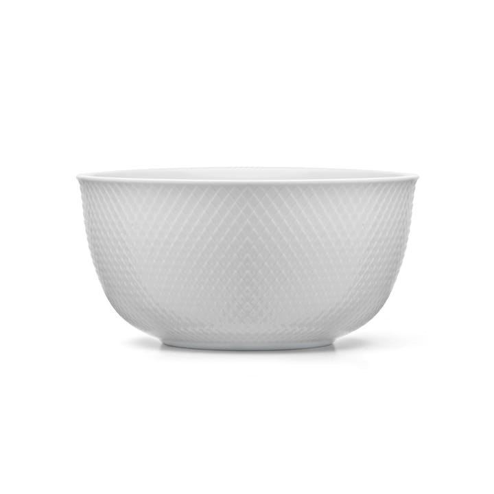 Rhombe serveringskål Ø 22 cm, hvit Lyngby Porcelæn