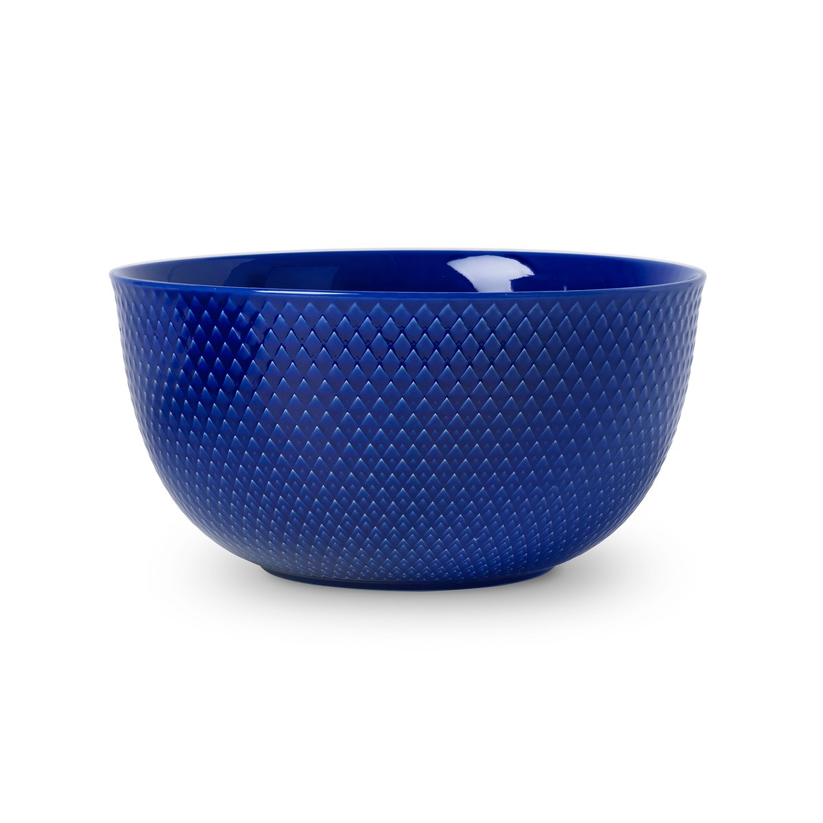 Lyngby Porcelæn Rhombe serveringskål Ø22 cm Mørkeblå