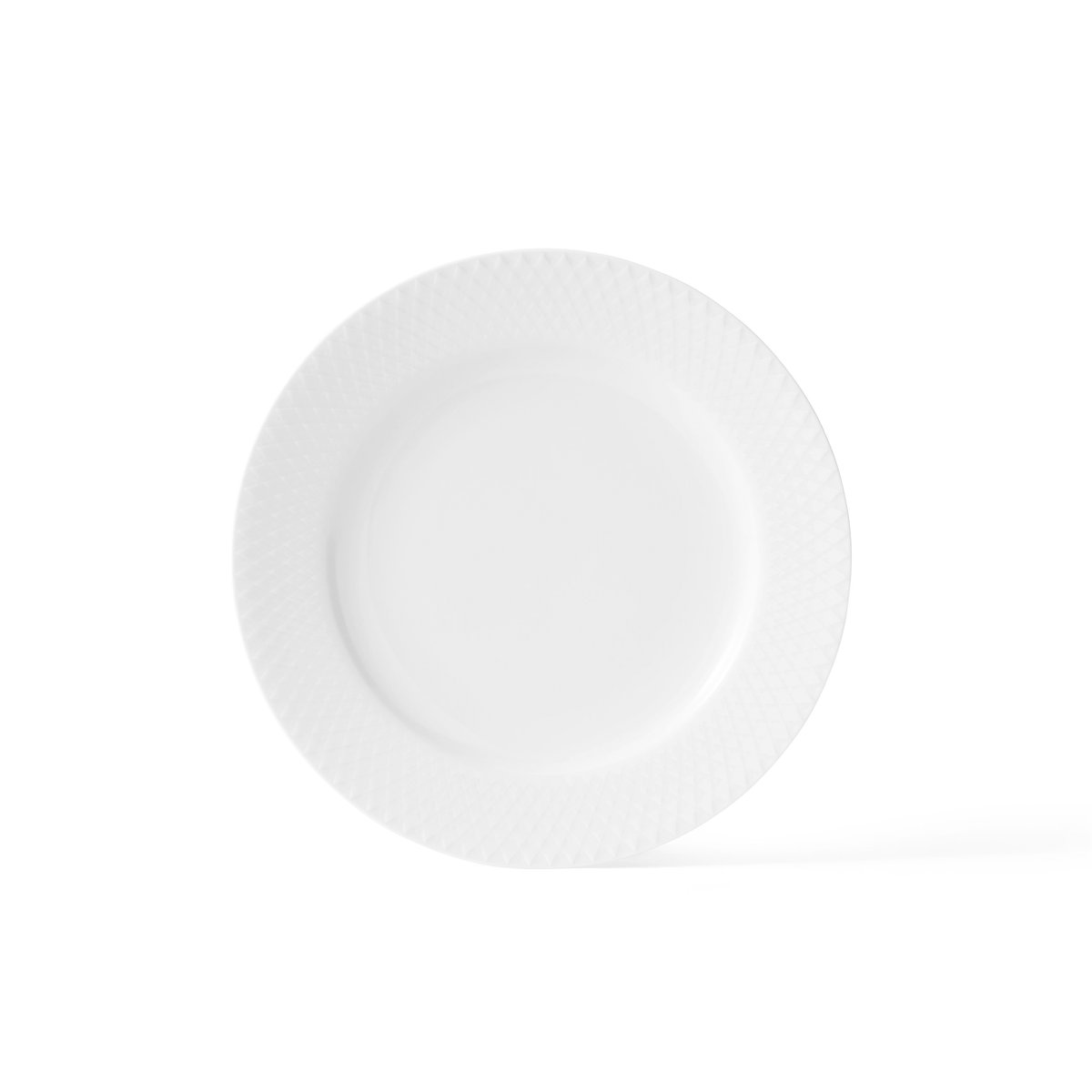 Rhombe Tallerken 21cm Hvit, Lyngby Porselæn