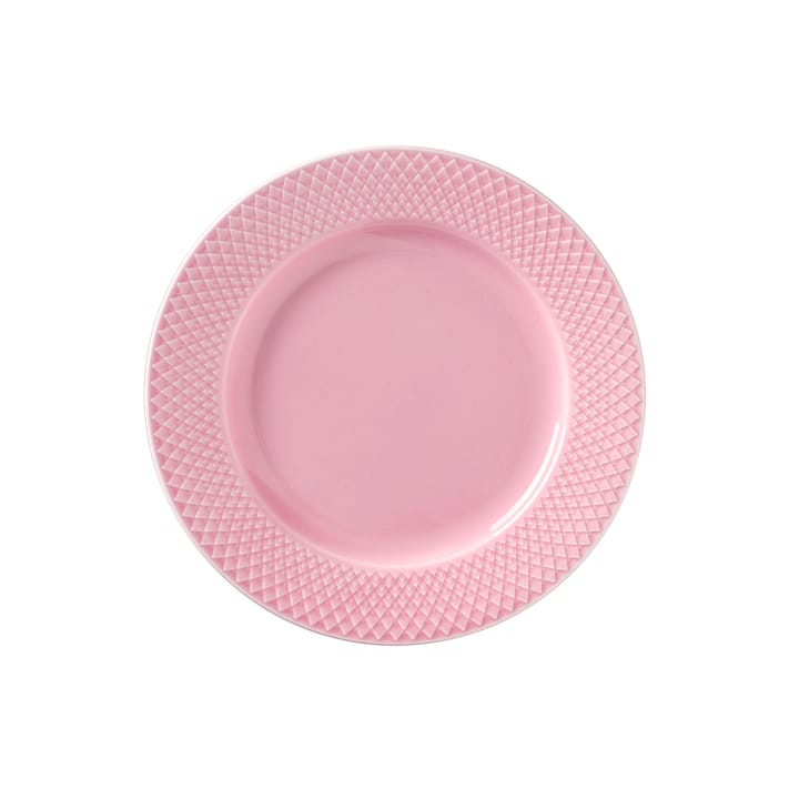 Rhombe tallerken rosa, 21 cm Lyngby Porcelæn