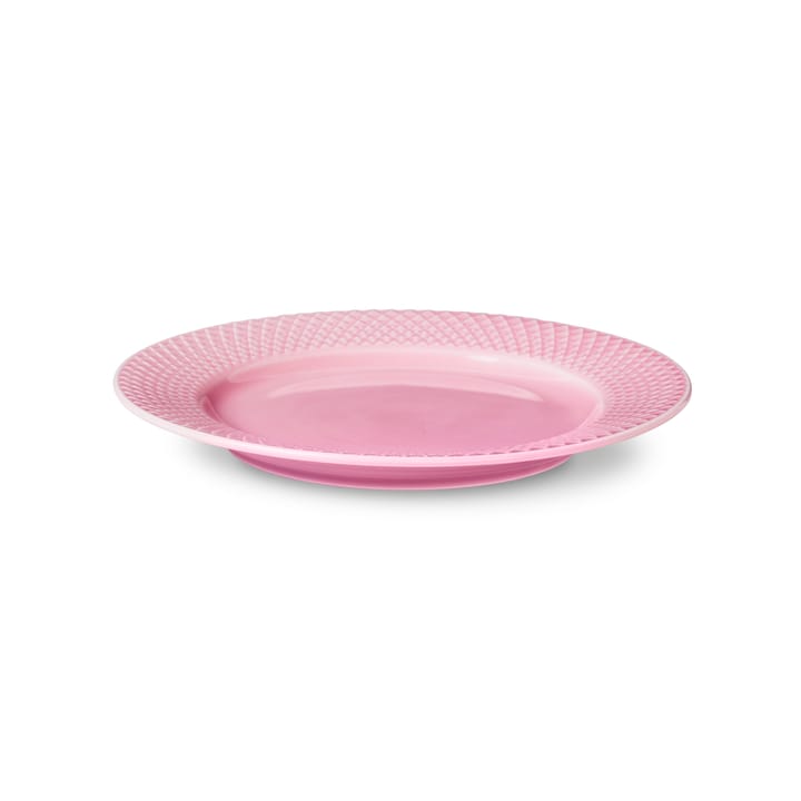 Rhombe tallerken rosa, 21 cm Lyngby Porcelæn