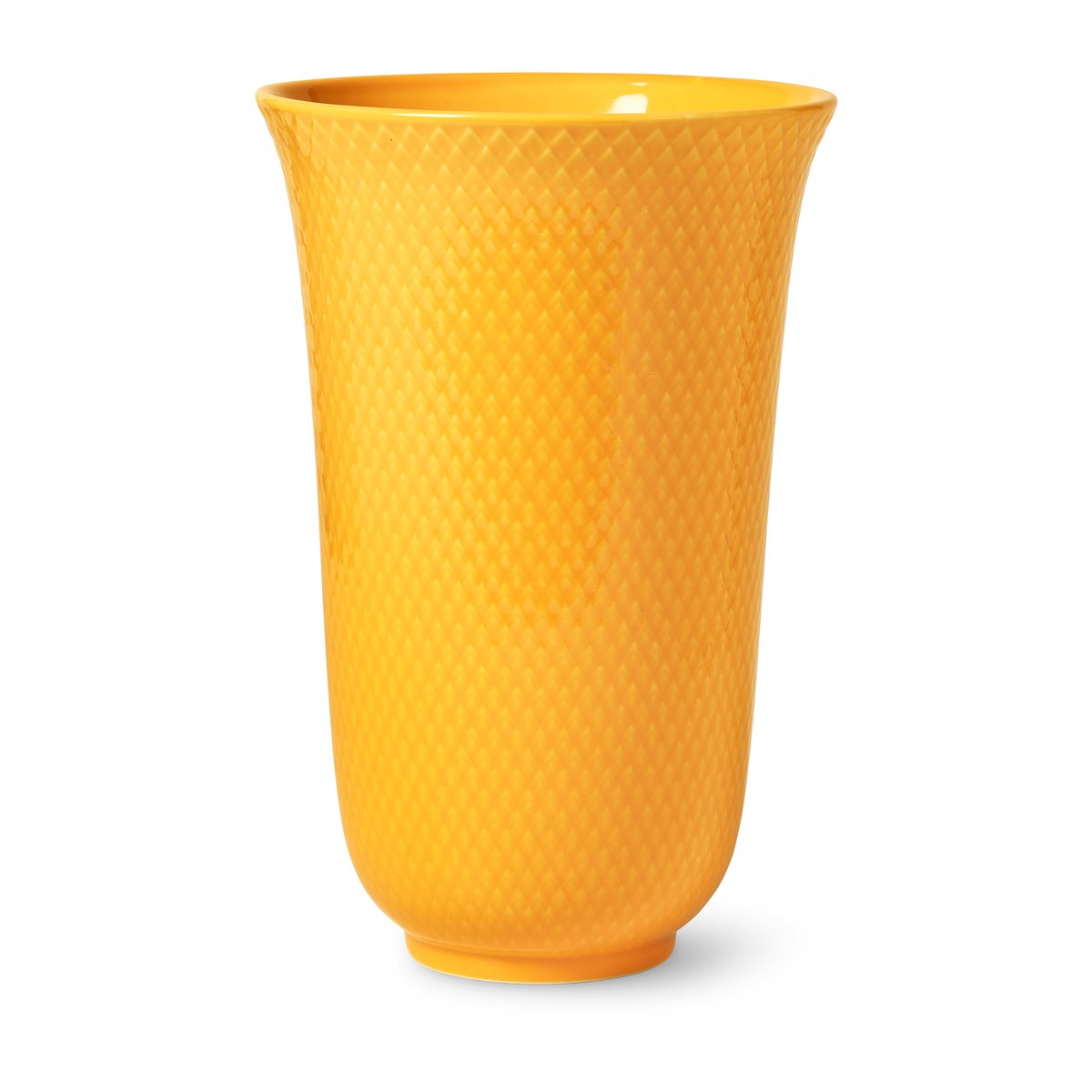 Lyngby Porcelæn - Rhombe Color vase 20 cm porselen gul
