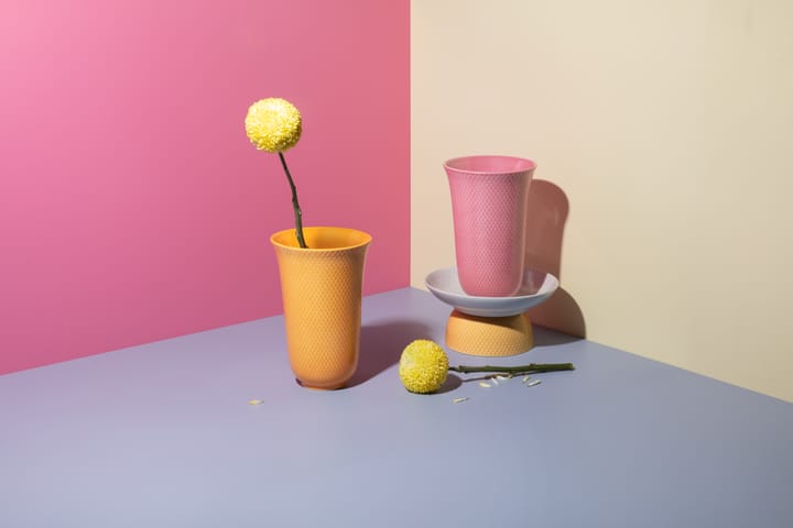 Rhombe vase 20 cm, Rosa Lyngby Porcelæn